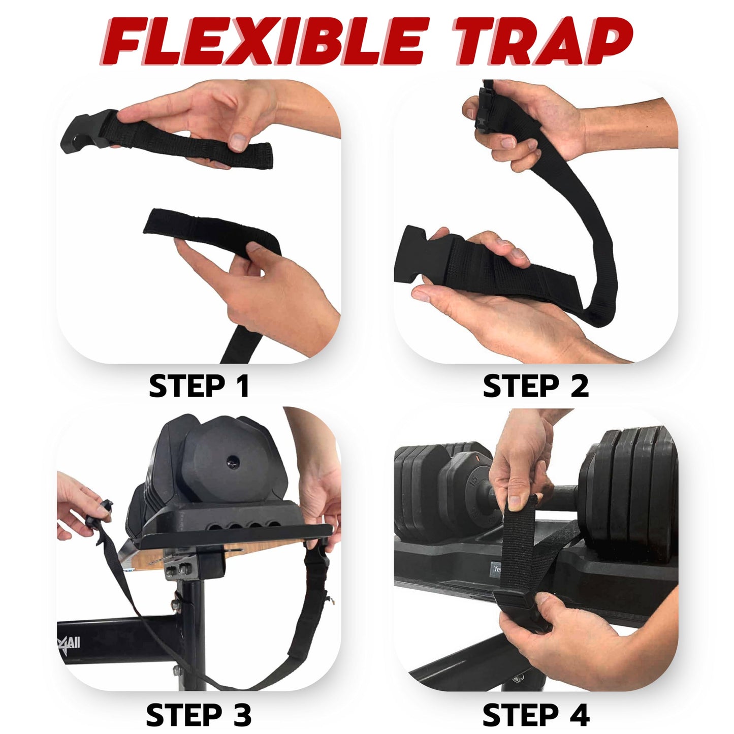Yes4All Stand for Adjustable Dumbbells Up to 160 Pound - Spotter Stand, Rack & Weight Rack With Strap for Convenience, Safety & Easy Storage - Use With Expandable Dumbbells
