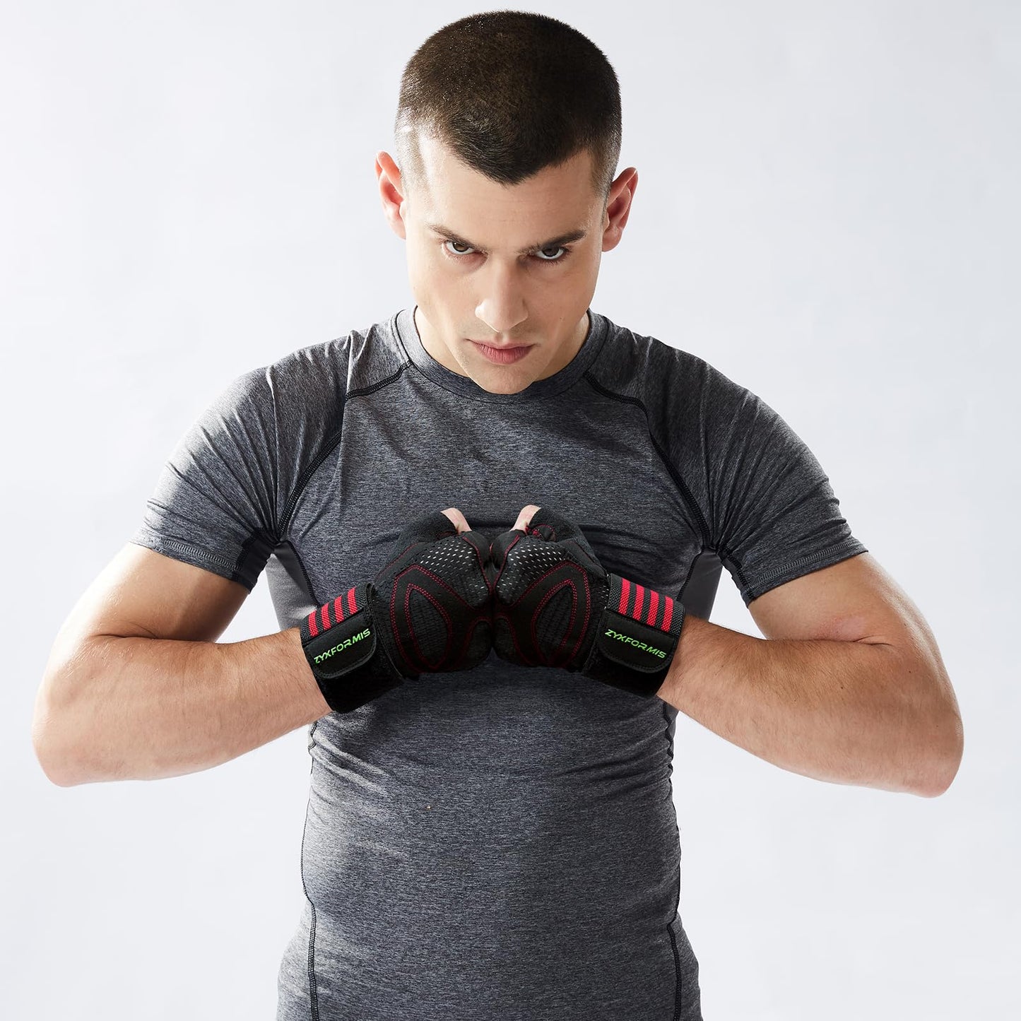 Zyxformis Workout Gloves for Men and Women, Breathable Lightweight Weight Lifting Gloves with Wrist Wrap Support, Excellent Grip Full Palm Protection for Weightlifting Fitness Training Climbing Gym