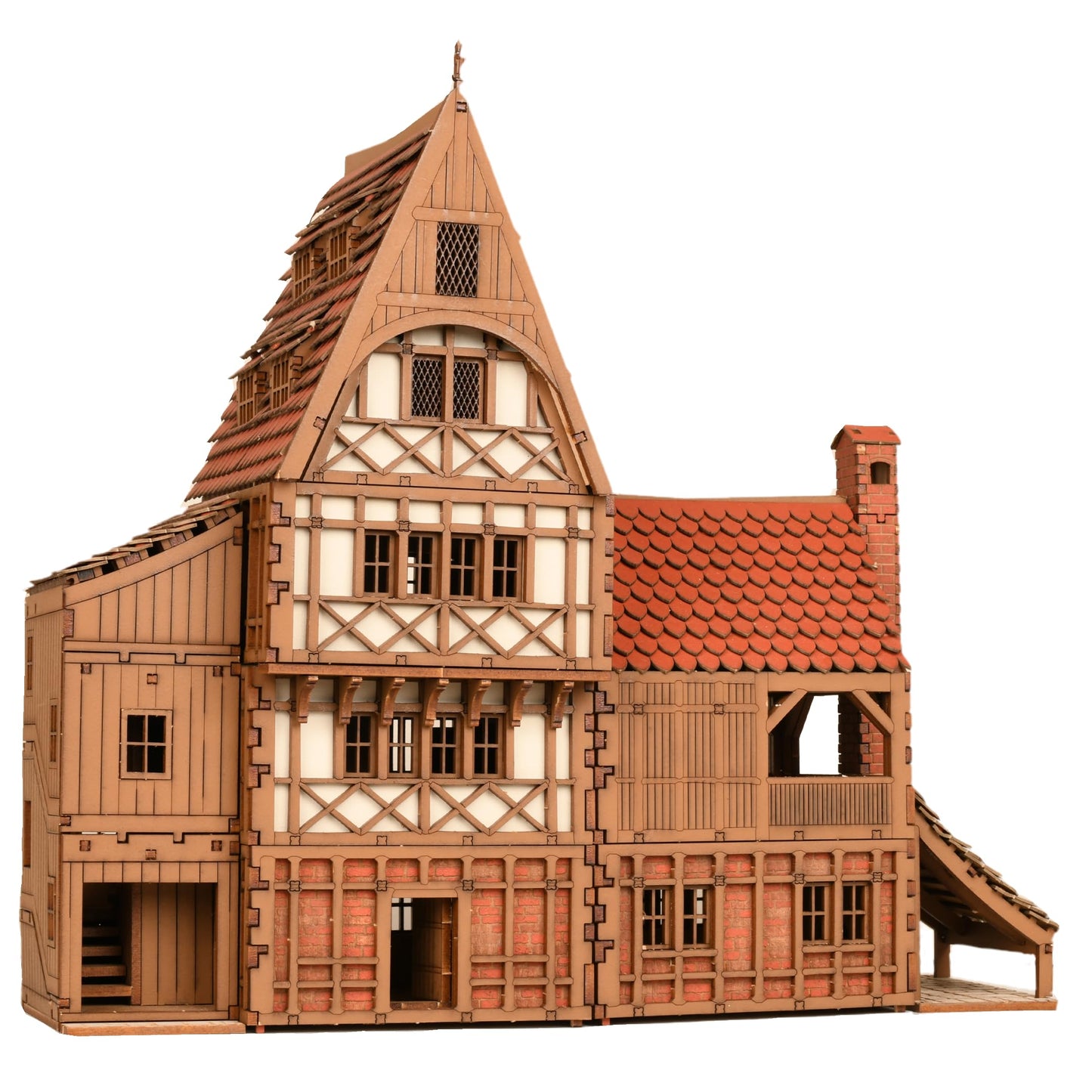 Guild Hall - DIY Wooden House Building Kit for Architecture & Engineering Assembly Set for Teens and Adult, Tabletop Games, Makes a Great Gift for who Like Creative Play - Realistic