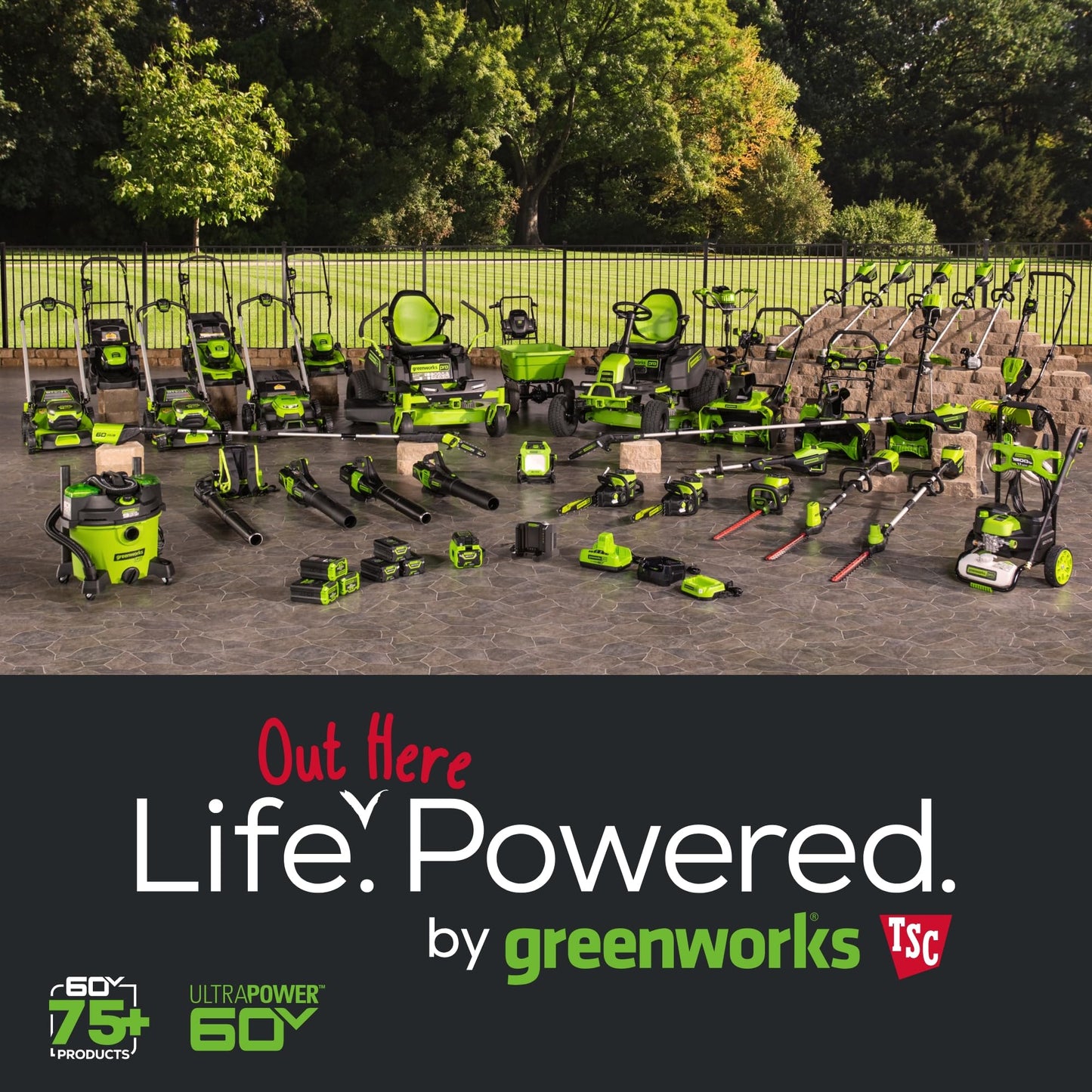 Greenworks Pro 60V (AC/DC) 2500-Lumen LED Work Light, 360° Head Rotation, Tripod Mountable, Portable, Indoor/Outdoor Light, Flood Light, Tool-Only
