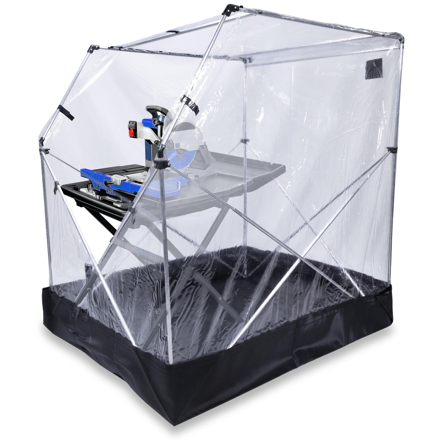 BARWALT Saw Shack, X-Large Wet Tile Saw Tent and Enclosure, Easy-to-Assemble Collapsible Dust Cover for Indoor Tile Cutting, BWT70852