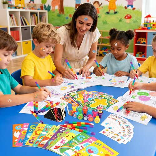 BenLouis Bible Coloring Set - Christian Inspirational Verses for Kids | 24-Pack Party Favors