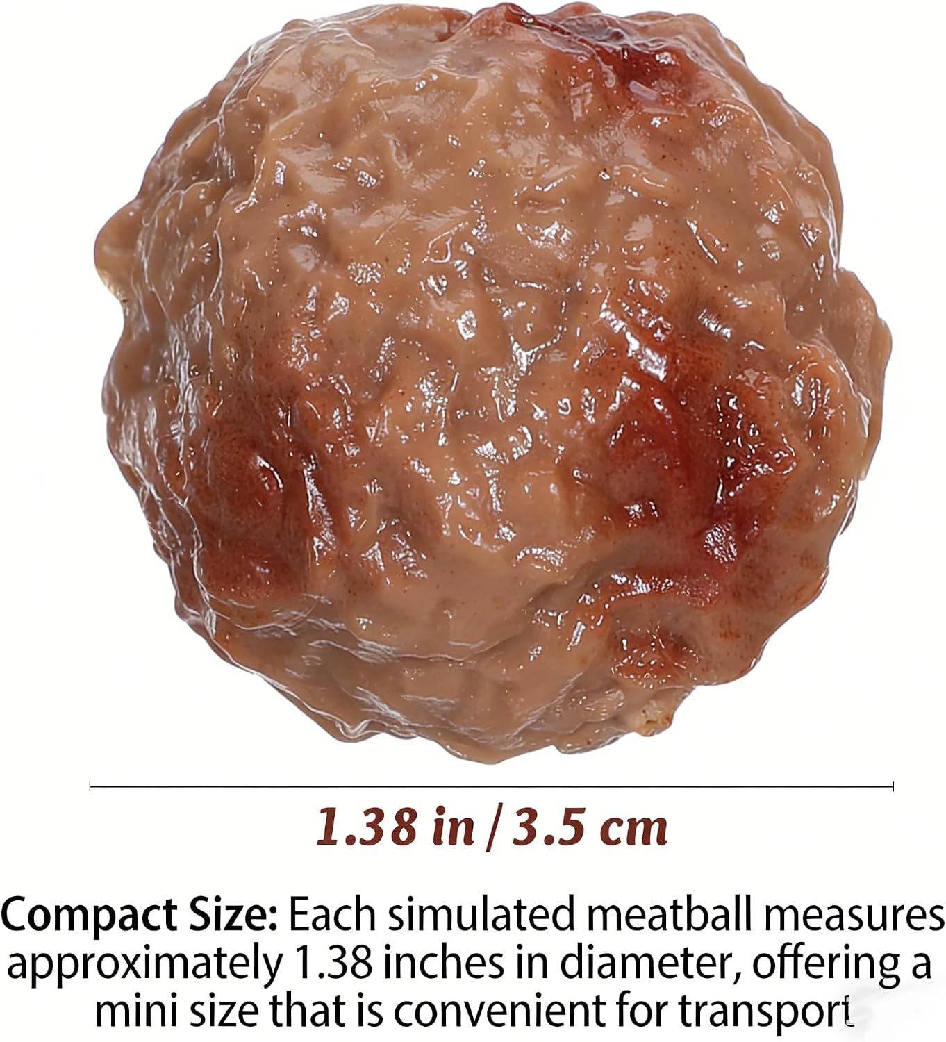 VOSCHOIX 16Pcs Realistic Artificial Meatballs, Simulated Beef Balls Beef Meatball Restaurant Prop PVC Realistic Food