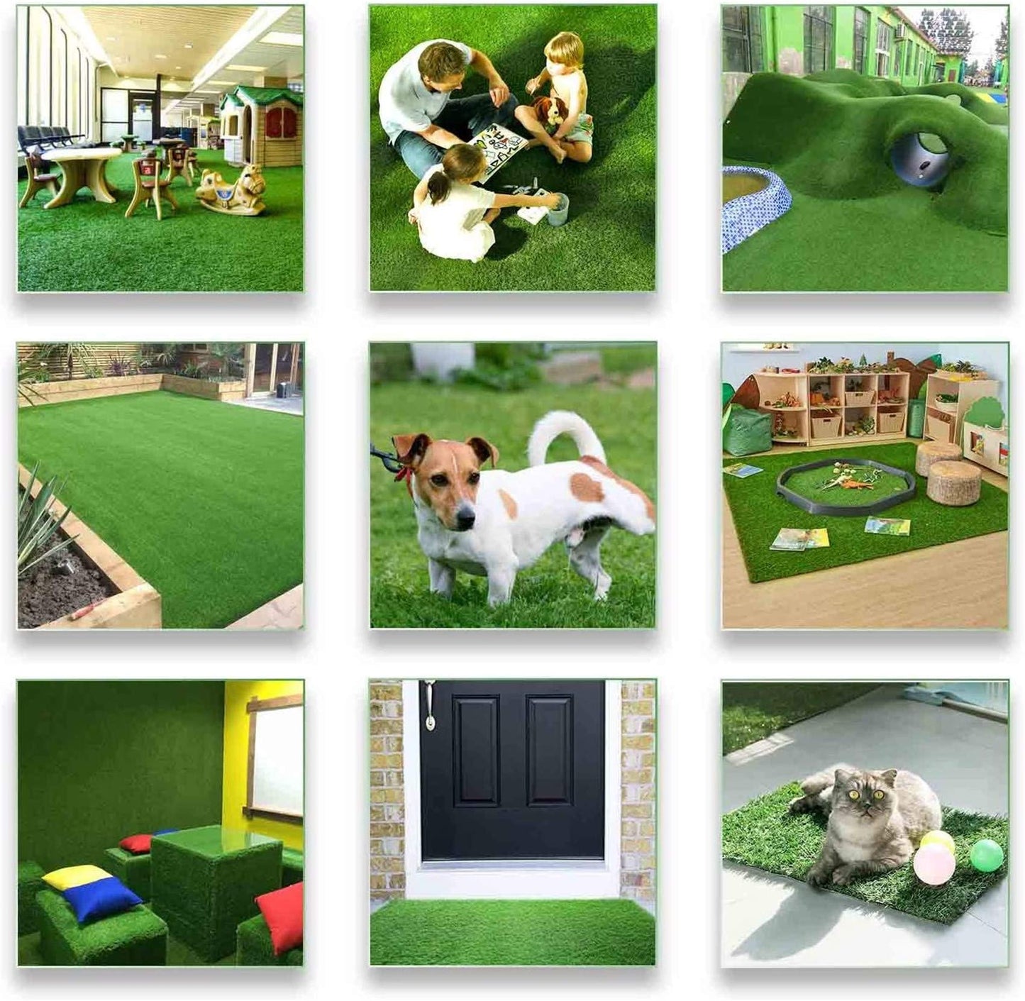 LITA Realistic Deluxe Artificial Grass Synthetic Thick Lawn Turf Carpet (7 FT x 15 FT (105 Square FT))