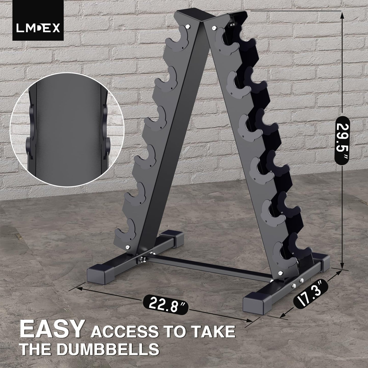 Dumbbell Rack Compact Weight Rack for Dumbbell, Kettlebell, Barbell, Heavy Duty Weight Storage Organizer (A-size dumbbell rack)