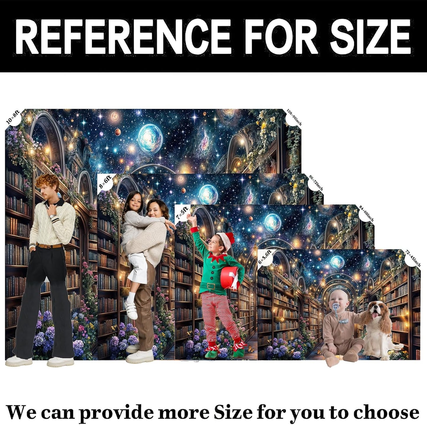MERCHR 7x5ft Bookshelf Backdrop Books Library Tapestry Bookcase Photography Backdrop School Library Study Bookshelf