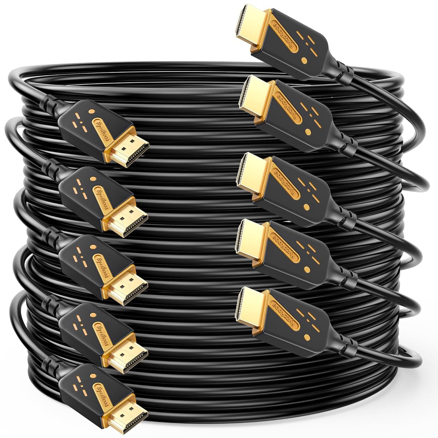 4K 10 5-Pack, 18Gbps 2.0 4K@60Hz, 2K@240Hz, HDCP2.2, 3D PS5/4/3, HDMI Cables FT High Speed HDMI Cord for Gaming, ARC