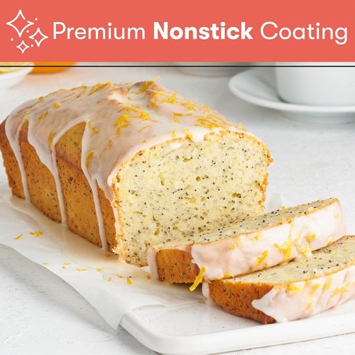 Cooking Light Nonstick Carbon Steel Bread Pan - Heavy Duty, Quick Release Coating, 9.25" x 5.25", Gray