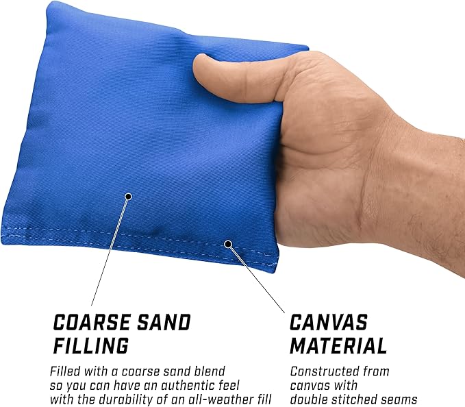 GoSports Classic Cornhole Bean Bags Set of 4-16 Colors Available - Regulation All Weather, Mix and Match
