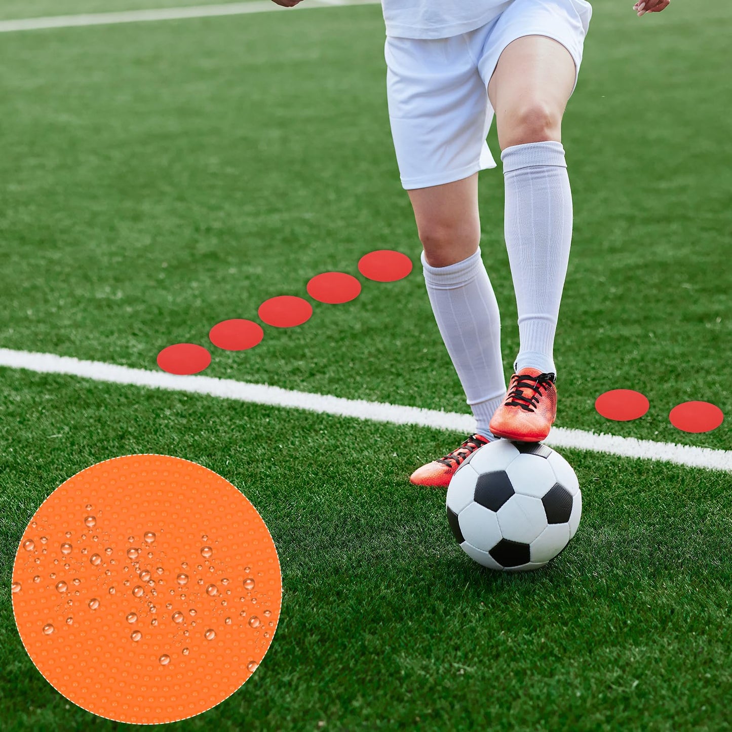 PATIKIL Spot Markers 4 Inch, 12 Pcs Non-Slip Floor Dots Agility Markers Flat Field Cones Poly Dots for Gym PE Speed Training Dance Soccer Basketball Sports, Orange/Purple/Yellow