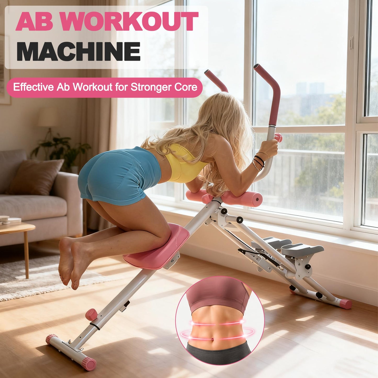 KINMAC 2-in-1 Stair Stepper and Ab Workout Machine, Multi-Function Trainer Compact Home Gym Exercise Equipment for Full Body Cardio and Core Training