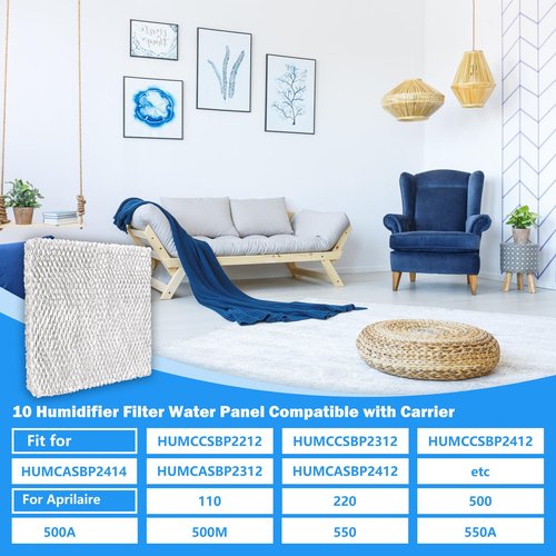 10 Water Panel Evaporator for Lennox X2660 Healthy Climate, 2 Pack #10 Humidifier Pad, Compatible WB2-12 WB2-12A HCWB2-12 HCWB2-12A WB3-12 WB3-12A HCWB3-12 HCWB3-12A Humidifiers