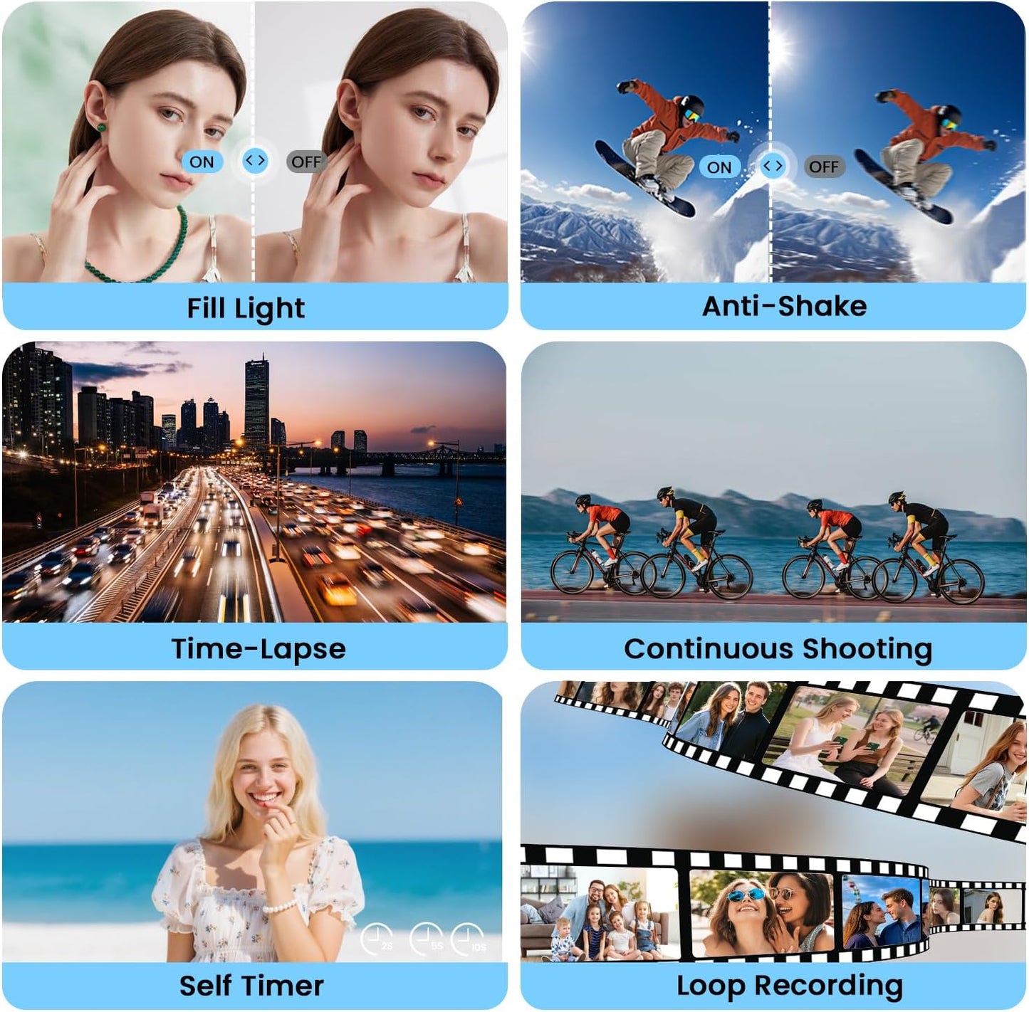 FIREFOTO 4K 18X Digital Cameras for Photography, Compact Vlogging Camera with Flip Screen, Digital Zoom YouTube Camera