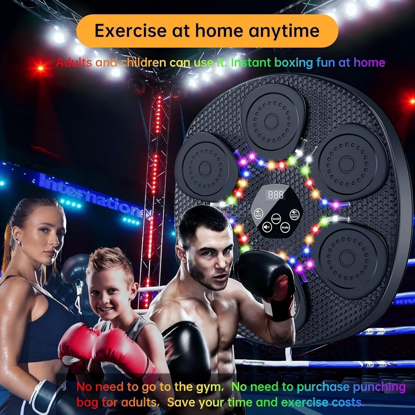 Smart Music Boxing Machine with Gloves, Fun Boxing Game Gift for Kids and Adults