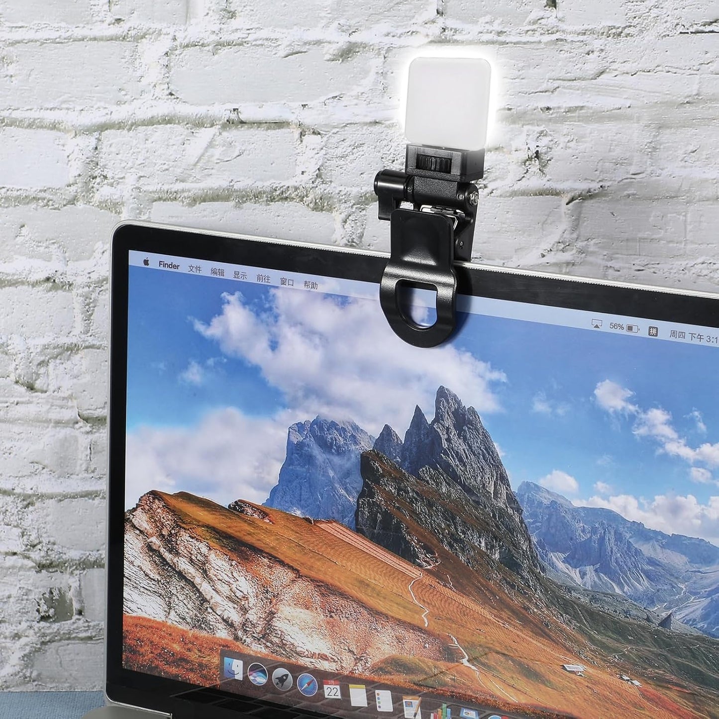 Xelsluthe Monitor Camera Mount Clamp Clip, Ring Light Clip Adapter Replacement Screen LCD Display Top Fill