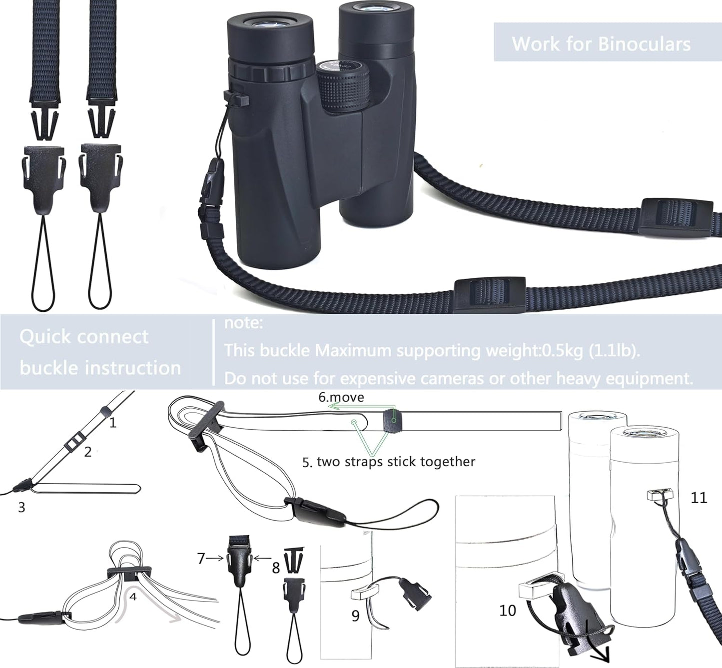 YMTHamaz3 Buckles,Black,55 inch Camera Neck Shoulder Strap for Man Woman Photographers,Wide Strap for SLR DSLR