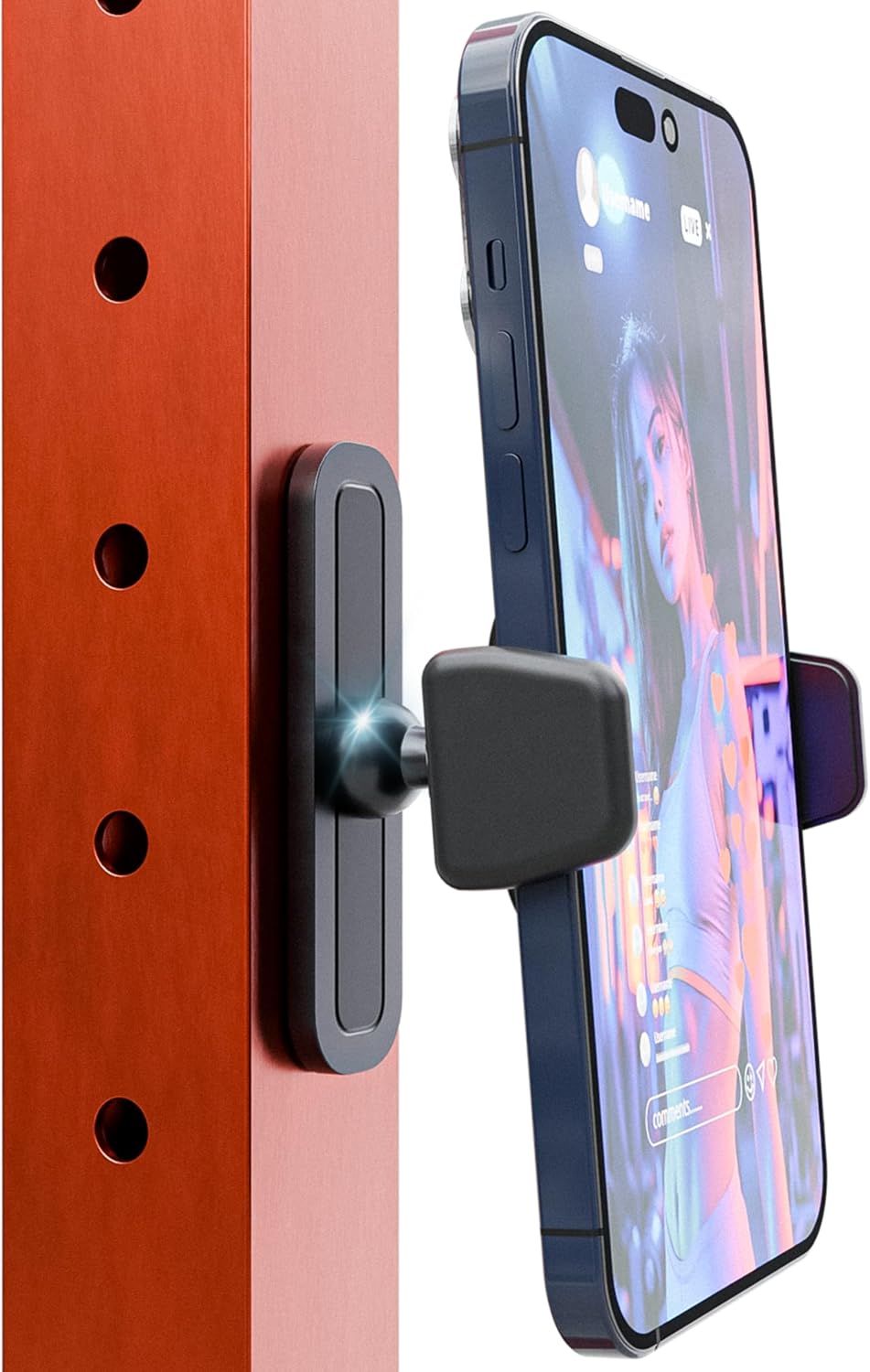 BLAUBECK Magnetic Phone Holder for Gym Essential Gym Rats Stuff Magnetic Tripod for iPhone and Magnet Phone Mount Home