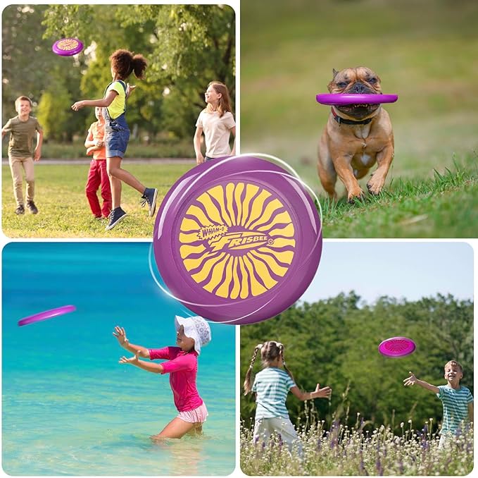 Wham-O Frisbee Cool Flyer Flying Disc, 9.95 Inch Sports Disc Lightweight Durable for Outdoor Beach Park Backyard Game - 130g