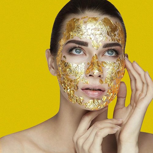 Edible Gold Leaf Sheets - 1.7 x 1.7 in | Pack of 10 for Cakes, Desserts, Crafts & Nail Art