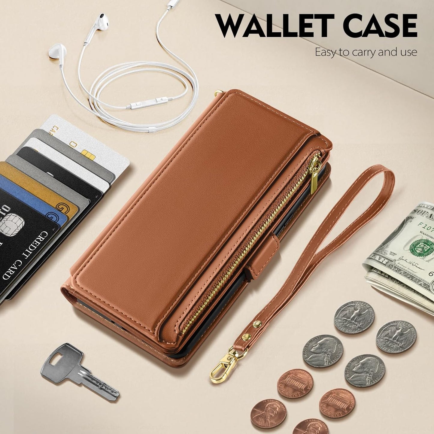 Antsturdy 12 12 6.1",Light Compatible with iPhone Wallet Case,RFID Blocking PU Leather Phone Case Women Men Kickstand