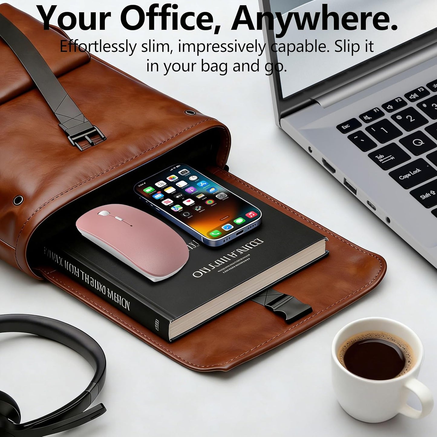 Kenvala 5.2/3.0 2.4G Wireless Mouse for MacBook & iPad, Bluetooth & USB-C/USB-A, Rechargeable Silent Slim Mouse