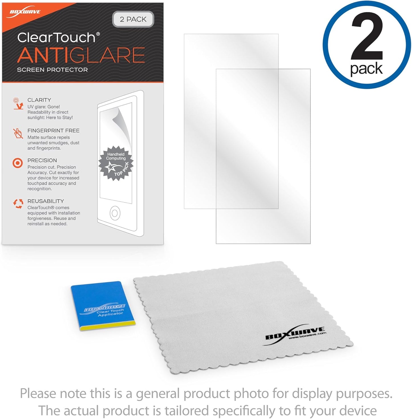 BoxWave (12.5 (2-Pack), Screen Protector Compatible with Tugau LCD Writing Tablet Doodle Board in) - ClearTouch