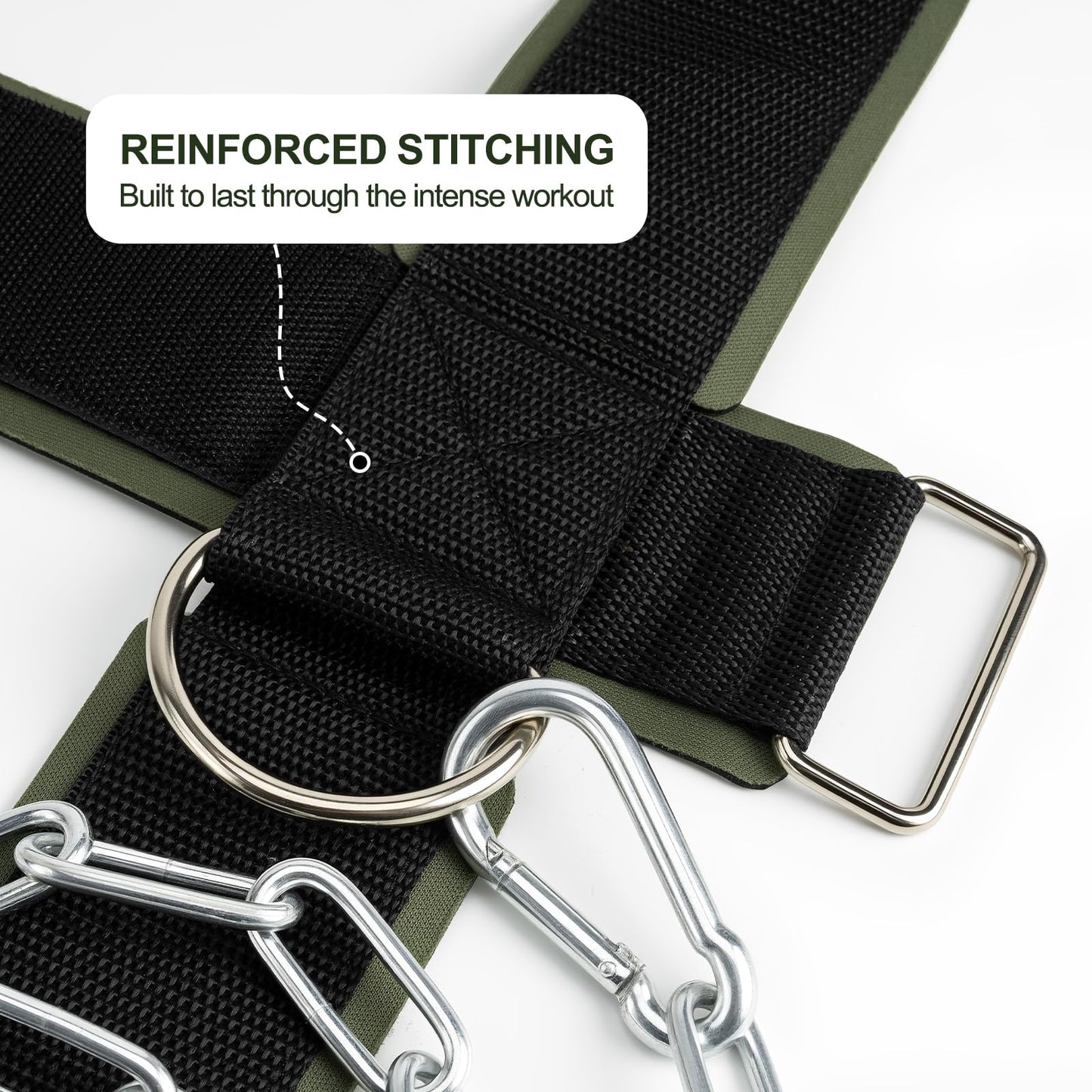 Neck Harness for Weight Lifting, Soft Padded Neck Exerciser Trainer Strap with Heavy Duty Steel Chain, Adjustable Head Chin Muscle Strengthener to Support Injury Recovery and Intense Workouts