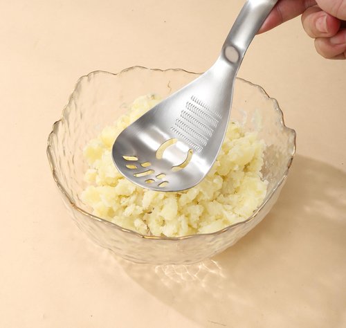 5 in1 Egg Separator For Raw Eggs With Potato Masher Multifunction Cooking Spoon, Egg Yolk Separator, Grater Plate, Bottle Opener & Slotted Spoon - 304 Stainless Steel, MEIYUSHENG