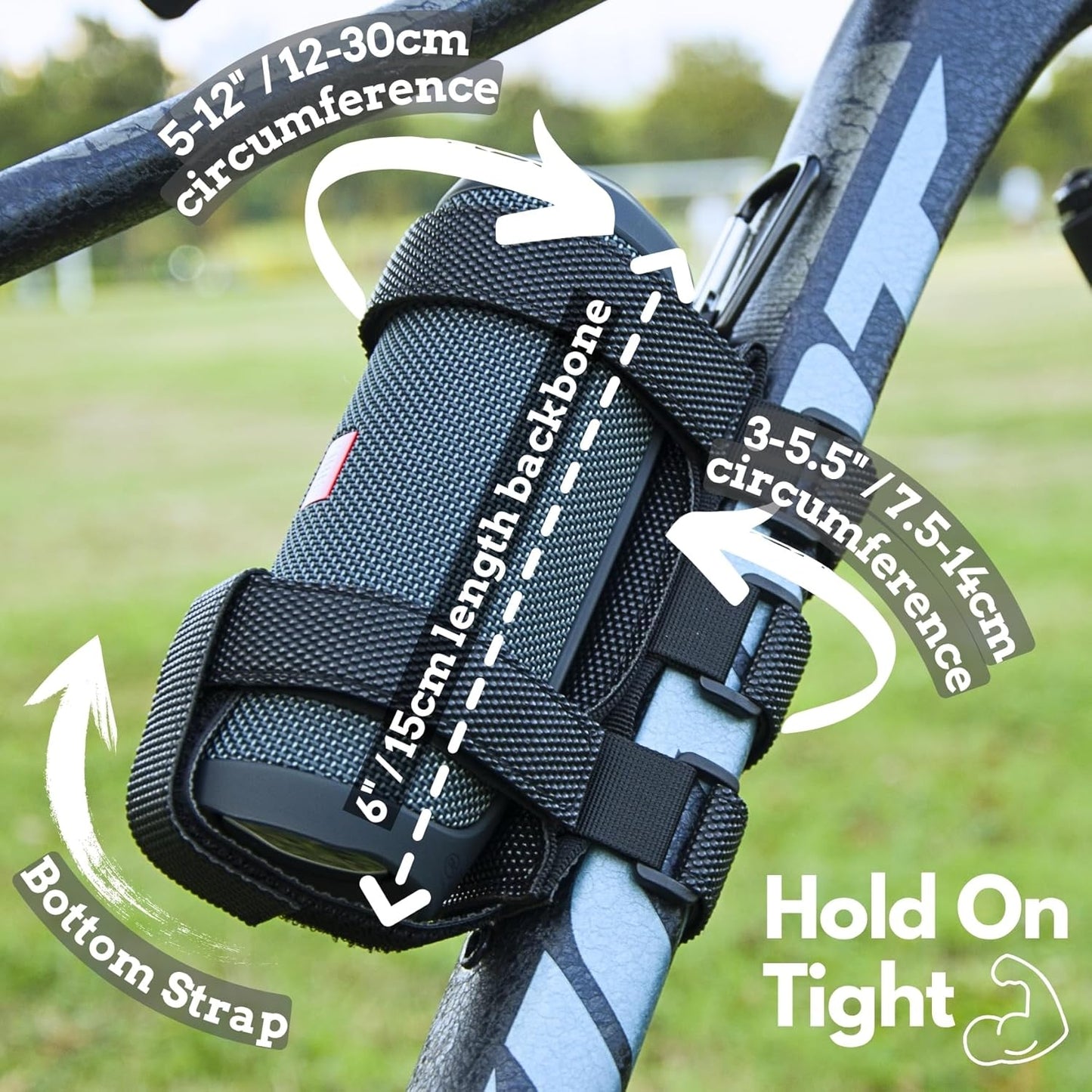 Favation 6 5 Portable Bike Golf-Cart Speaker Mount - Adjustable Strap Holder for JBL Flip Charge Series Bluetooth