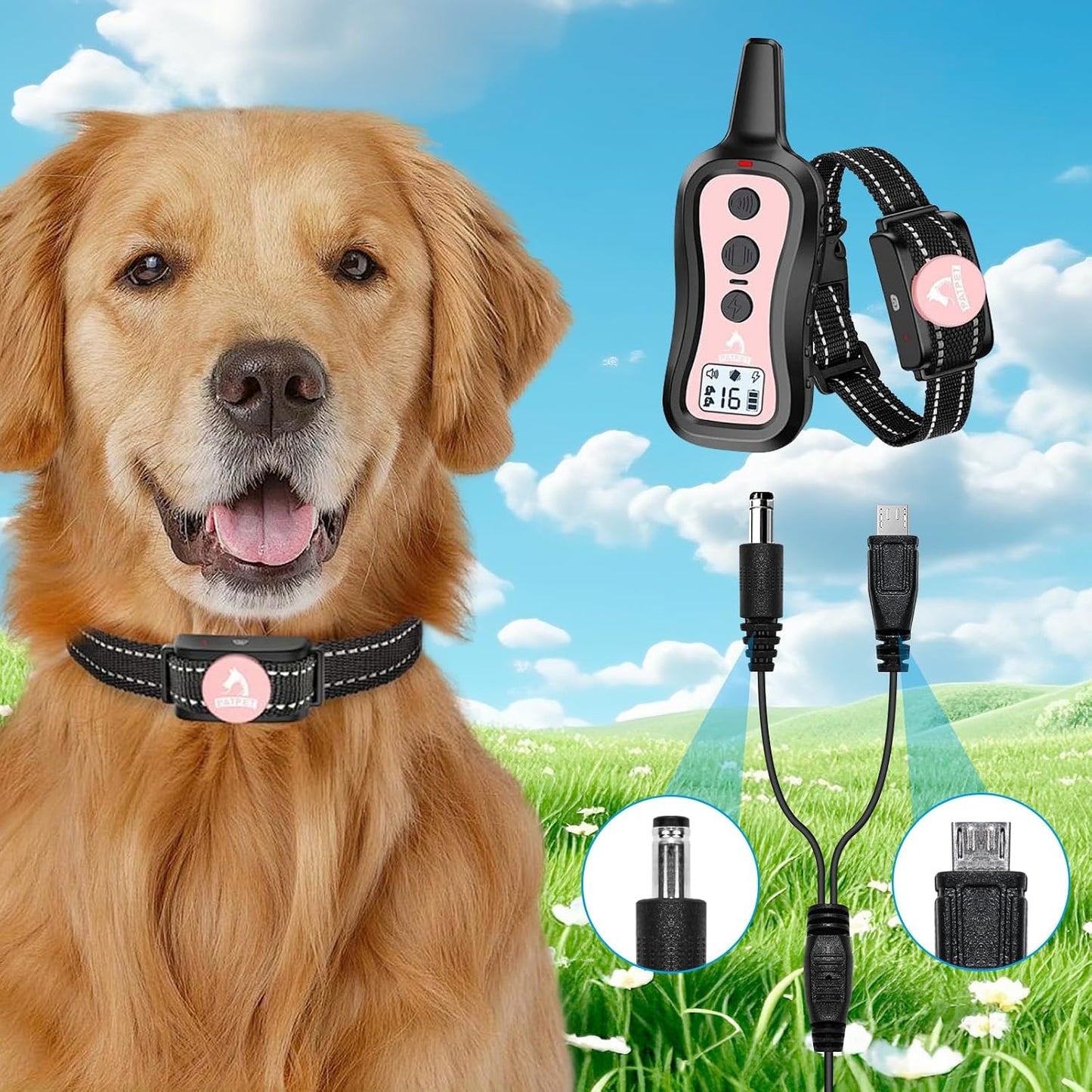 SMLBJUTE 2-in-1 (1 Pack) Dog Training Collar Charging Cord, Magnetic and USB-C Dog Shock Collars Charger Cable for Dogs