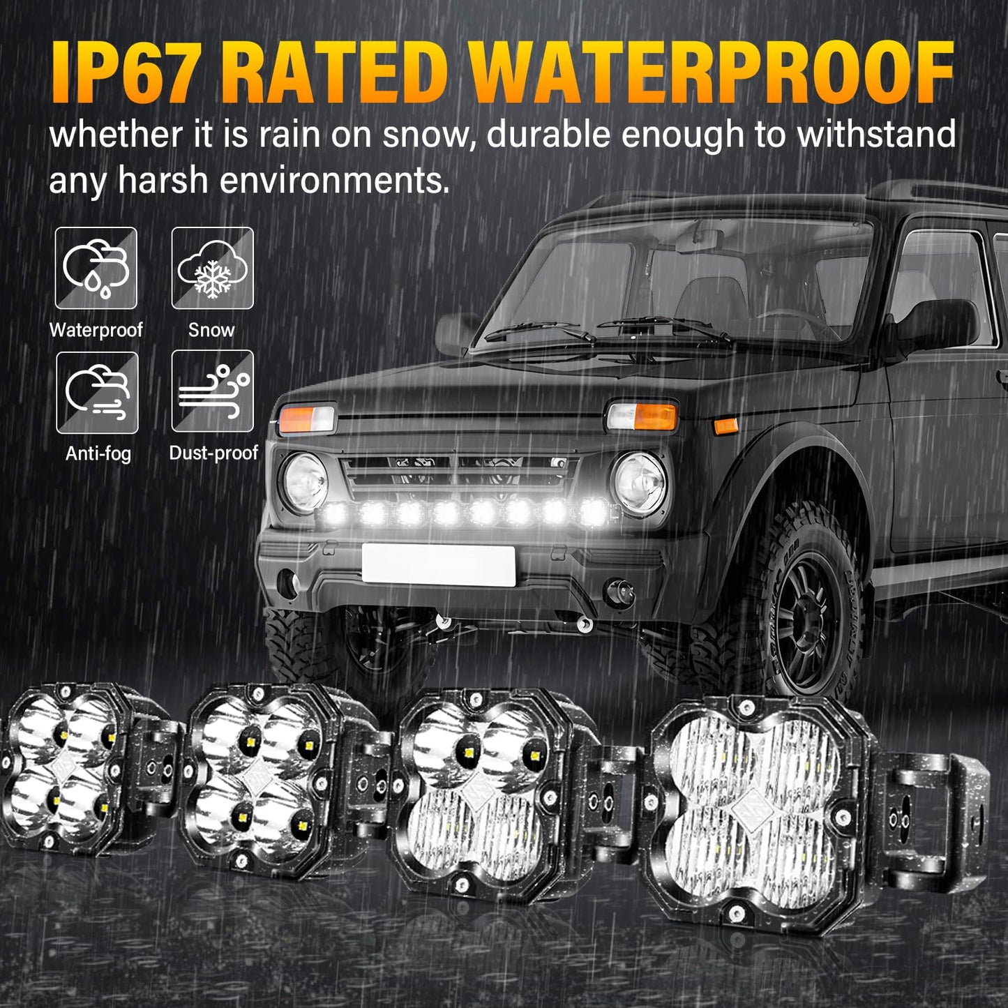 SKYWORLD Linkable Led Light Bar, 52 inch 240W 20000 LM, Work Off road Driving Fog Light for 4x4 Car Truck UTE ATV Boat Tractor, 6000K White Waterproof Headlight, Spot Flood Combo Beam