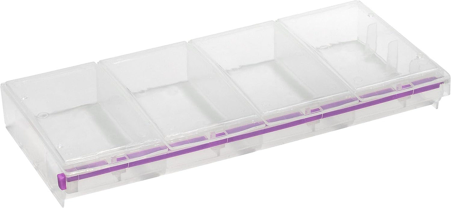 Craft Mates Bead Organizer - Versatile Plastic Storage Container with 4 Locking Compartments (2XL)
