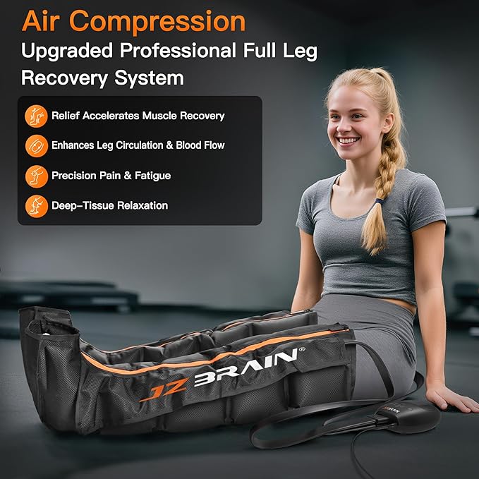 Sequential Air Compression Recovery System : Professional Sequential Compression Boots for Fast Recovery & Circulation Improvement ??Full Leg Recovery Device for Athletes Runners Gym (Small)