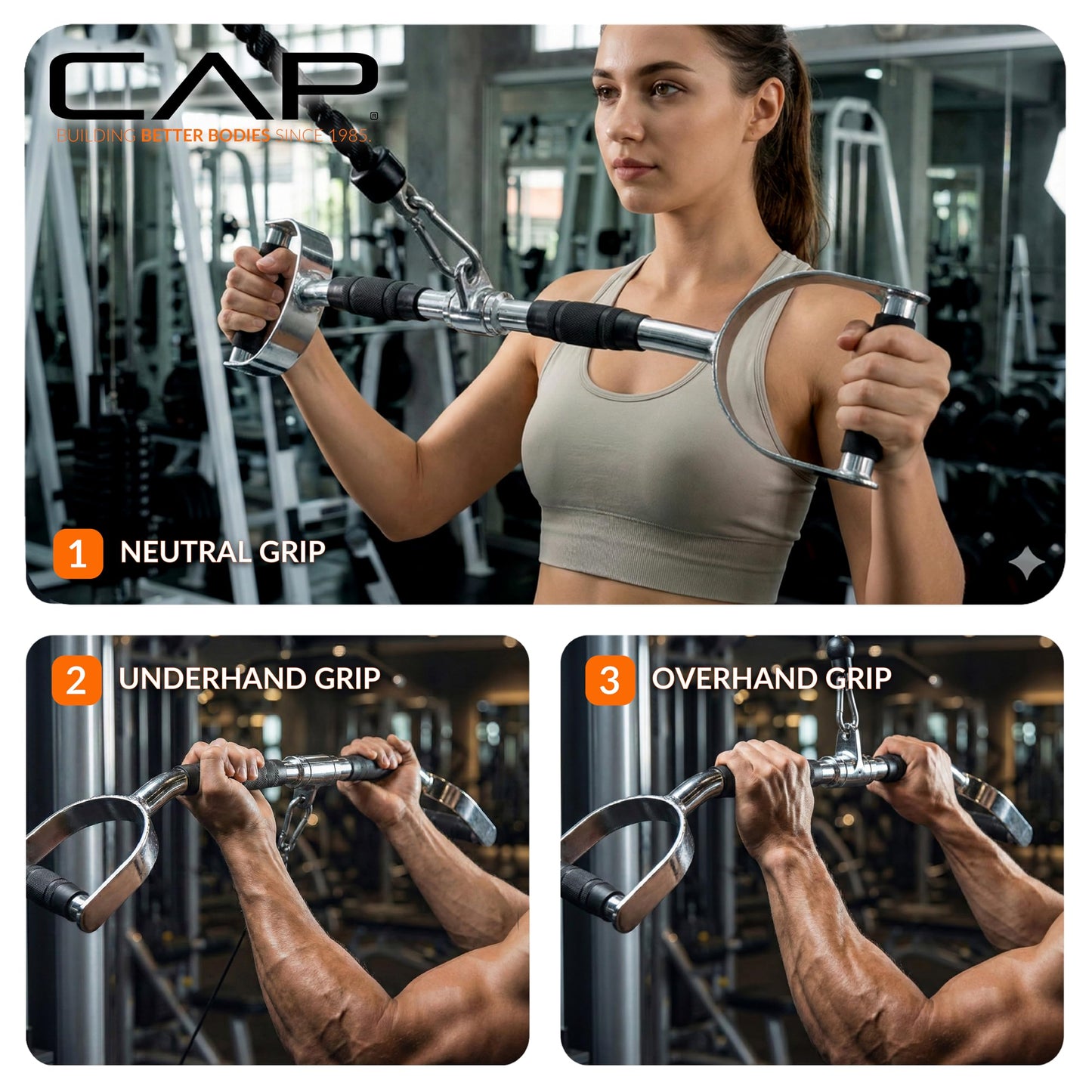 CAP Barbell Deluxe Pro-Style LAT Bar, 24-Inch