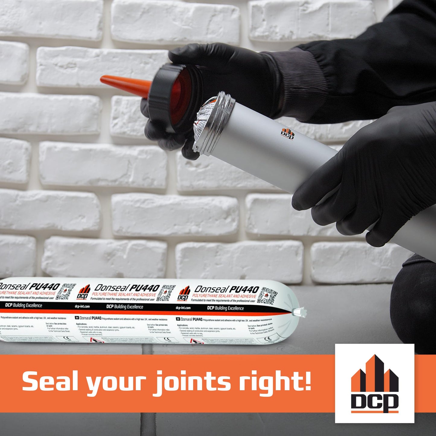 DCP Donseal PU440 Polyurethane Sealant for Concrete, Sidewalk 20 Pack with 20 Nozzles – Expansion Joint Filler, Non-Sag Caulk for Foundation, Walls, Sausage, 20.2 fl oz – Grey, Box of 20