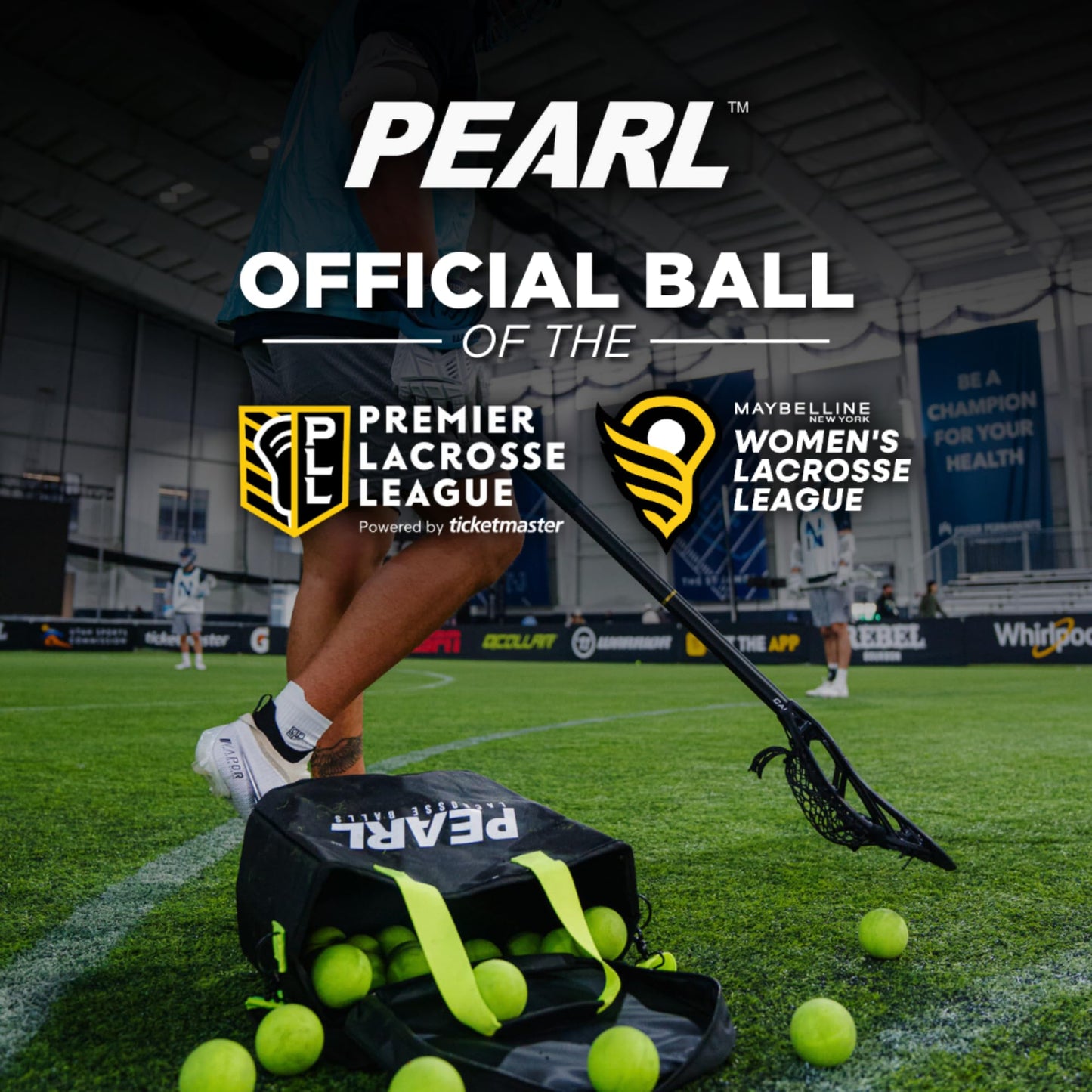 PEARL X Greaseless Lacrosse Balls by Guardian Innovations, 10 Pack, Optic Yellow - Official Ball of the PLL, WLL, NCAA® Lacrosse Championships, and the MCLA