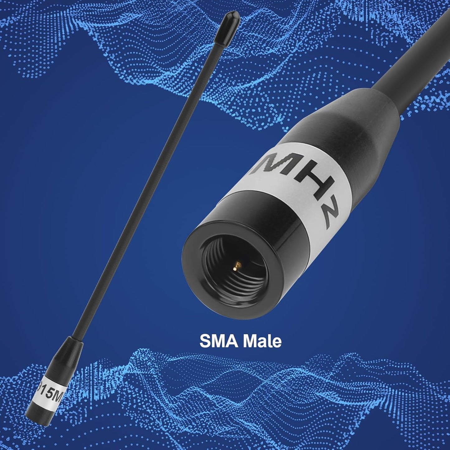 MakerHawk 915MHz 10dBi 17cm (2 Pack) Antenna Gain for Meshtastic LoRa Long Range Soft Whip Antenna, Omni SMA Male Black