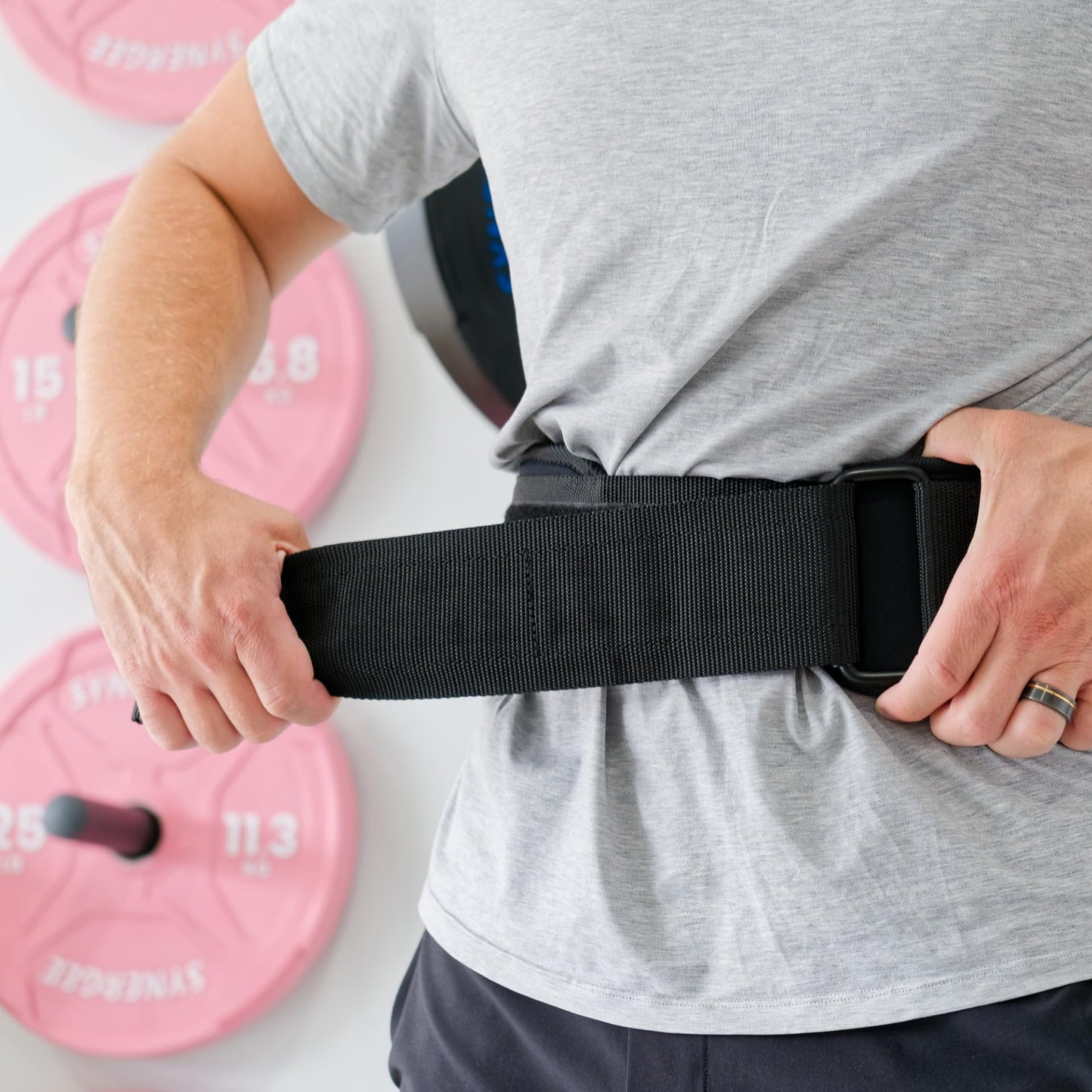 Synergee Weightlifting Belt 5” Padded Support for Squats Deadlifts Powerlifting & Cross Training - XX-Large