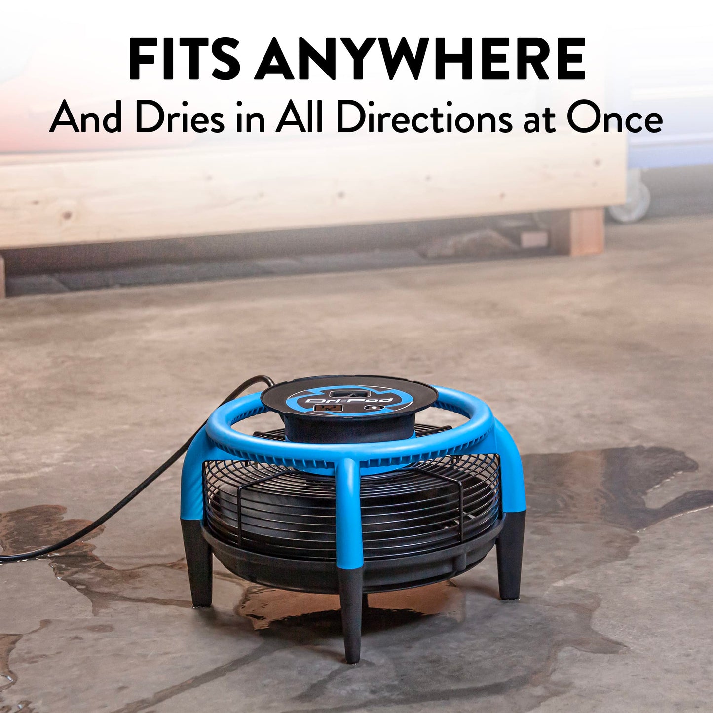 Dri-Eaz Dri-Pod Pro Omnidirectional Floor and Carpet Dryer, Ventilating Floor Dryer for Boats, RVs and Residential Use