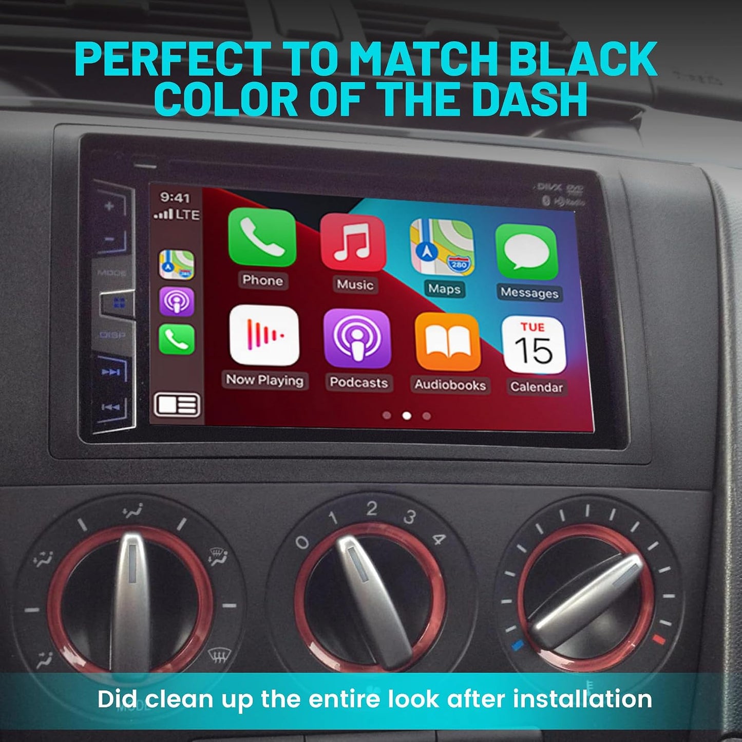 3 2004-2009, NuIth Double DIN Radio Dash Kit W/Radio Wire Harness for Mazda Double Din Installation Multi Kit, Car