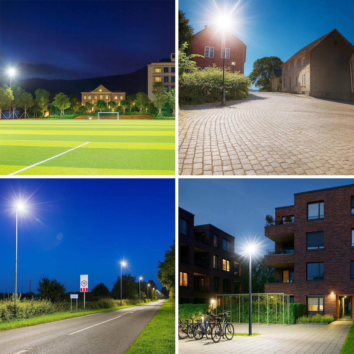 ROMMOR 400W Led Stadium Flood Light Outdoor 60000Lm 2500W Equivalent Super Bright Commercial Area Lighting 100-277V 5000K Daylight IP66 Waterproof Arena Lights for Sport Fields and Courts