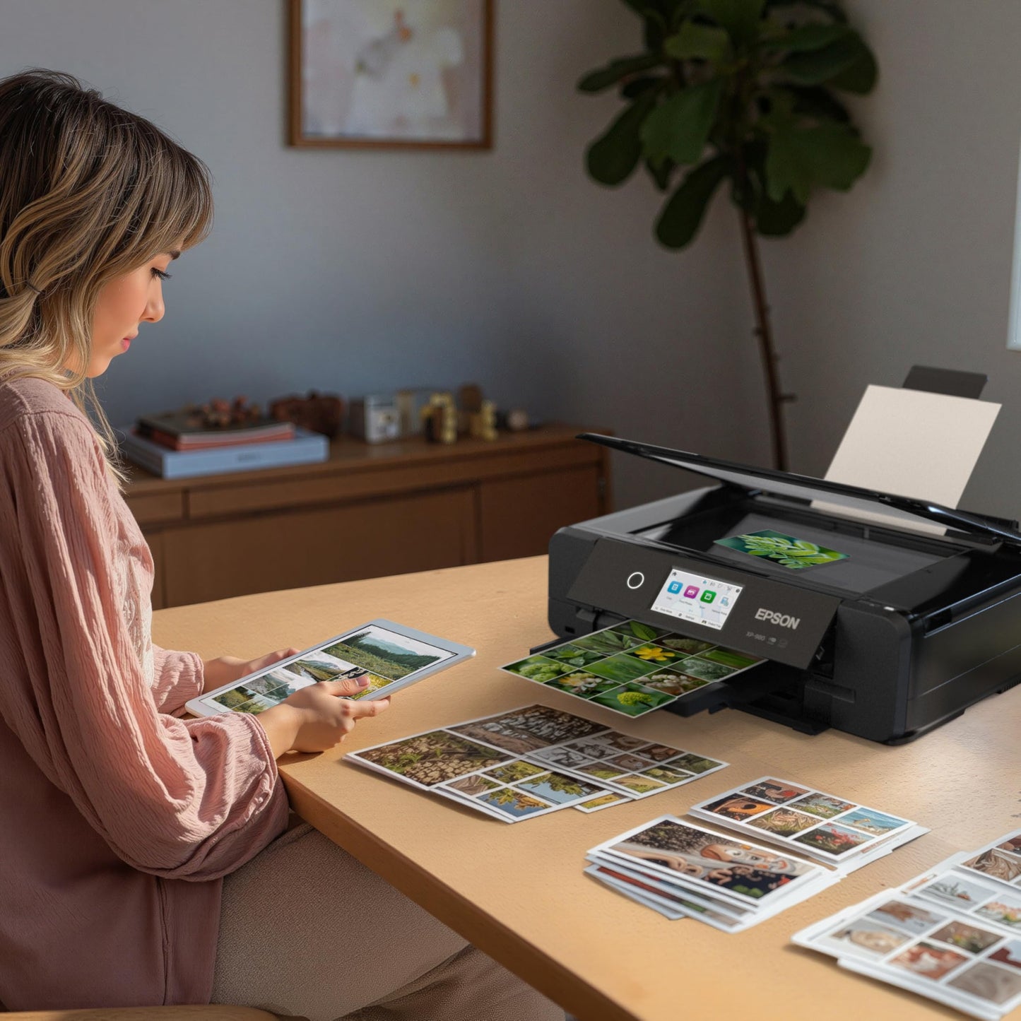 Epson Expression Photo XP-980 Wireless Wide-Format Printer with 6-Color Claria Ink System, Borderless Printing up to 11" x 17", Fast 4" x 6" Photo Printing, Built-in Scanner and Copier