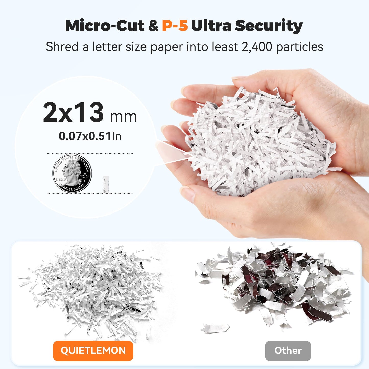 250-Sheet Paper Shredder Auto Feed, Commercial Shredders Heavy Duty, 60 Min Non-Stop, P-5 Ultra Security Shredder for Home Office, Micro Cut with Wheels, 8.72 Gal Bin, <60 dB(OL380)