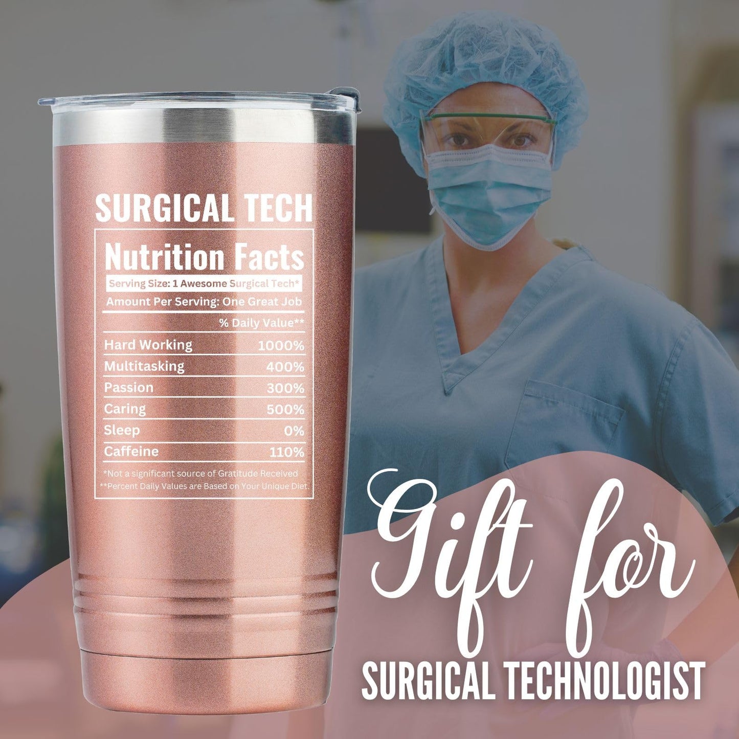 Onebttl Surgical Tech Gifts, 20oz Stainless Steel Travel Tumbler