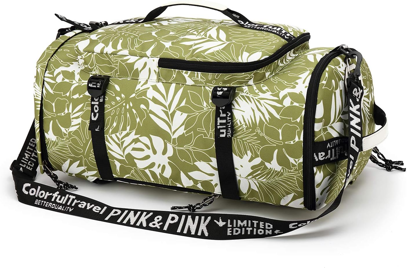 Backpack 4-Way Kalesi Gym Duffle Bag Waterproof with Shoes Compartment for travel Sport Hiking laptop (olive-green)
