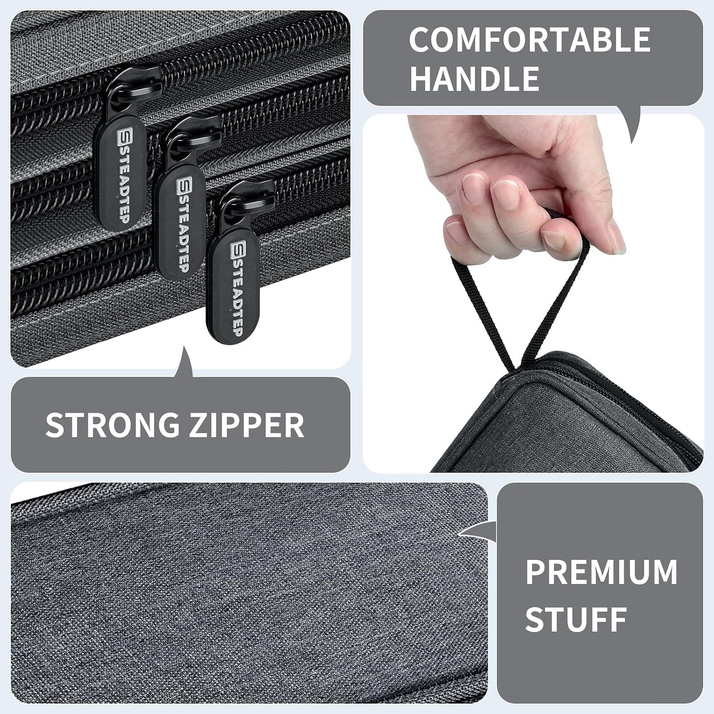 24 10 3-Layer USB Flash Drive & SD Card Organizer Case - Holds Thumb Drives & SD Cards - Anti-Static & Shockproof