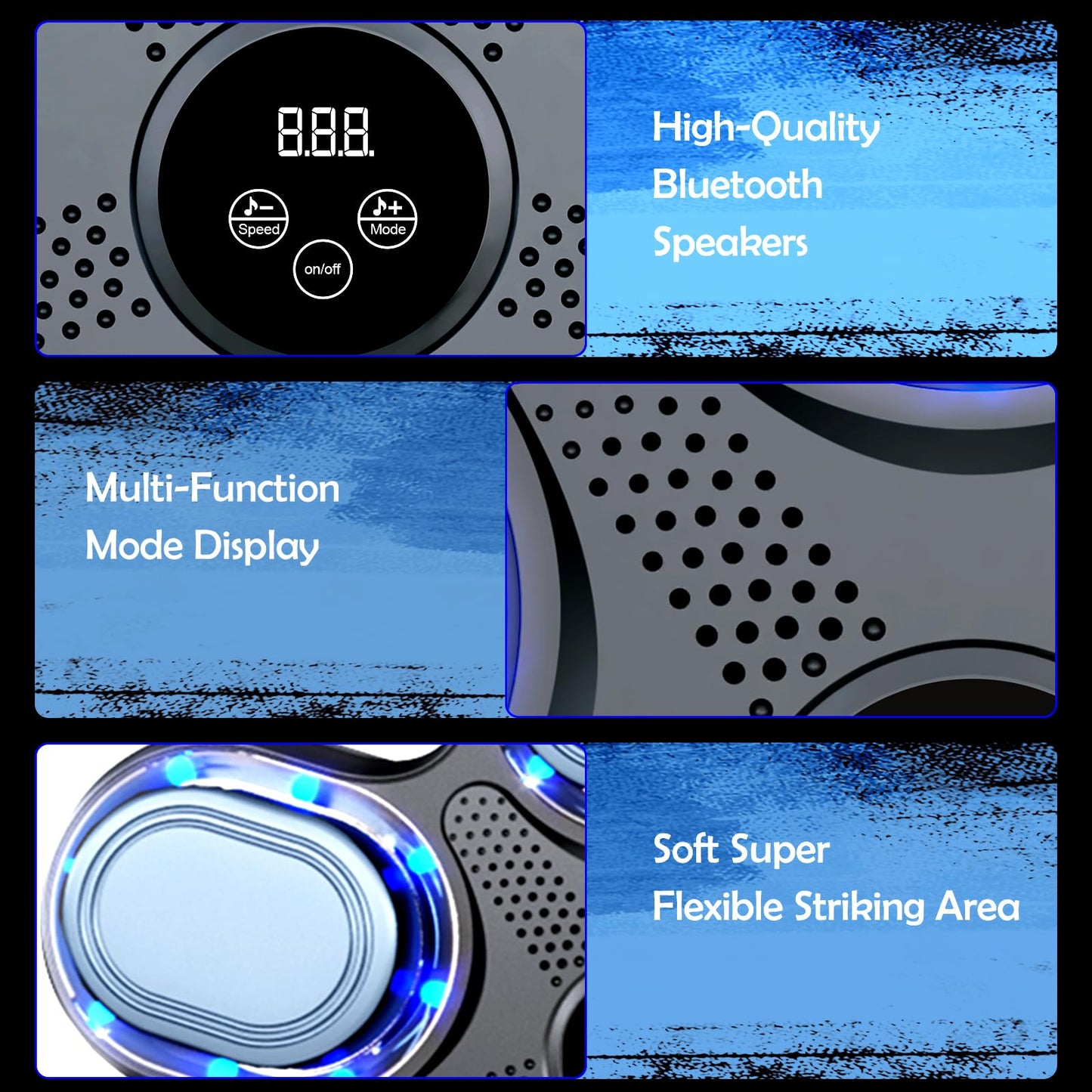 Hmnpkuc 2025 New Smart Music Boxing Machine for Kids, Training Machine with LED Electronic Wall Mounted, Music Boxing Target Workout Punching Equipment for Home with Premium Pugilism Gloves