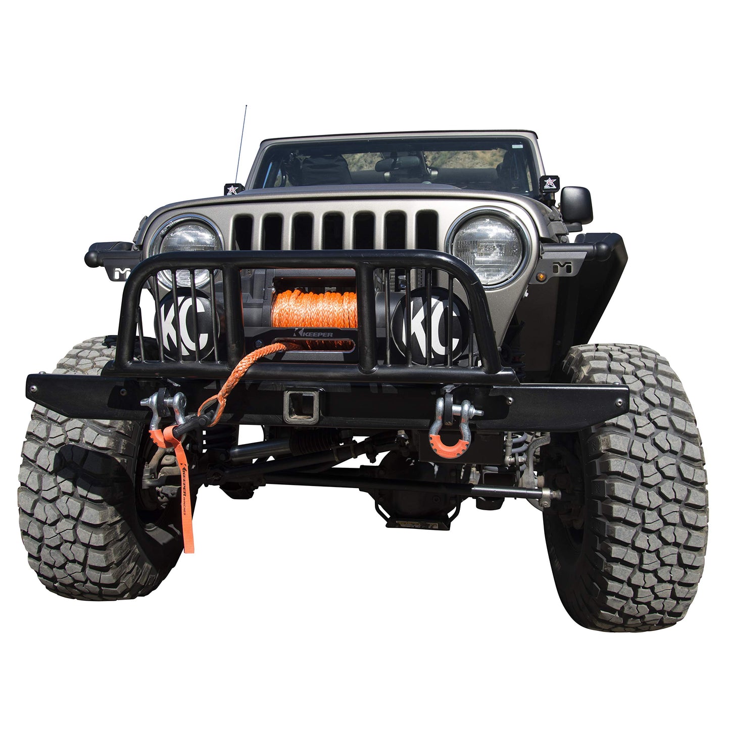 KEEPER Extreme Series KX9500E 12V Electric Winch with 85FT Synthetic Rope – Powerful 9500 LB Pulling Capacity, Heavy-Duty Off-Road Towing Winch with Waterproof Design for Trucks, ATVs & More