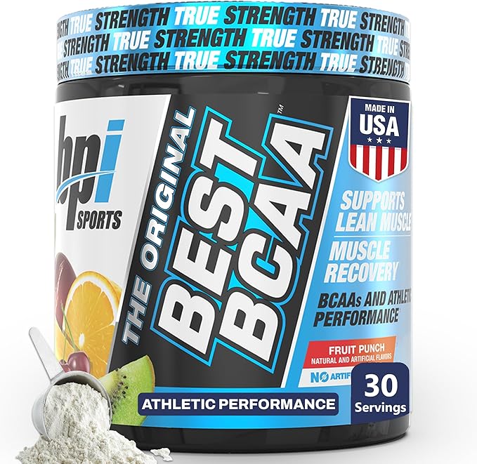 BPI Sports Best BCAA Powder - Muscle Recovery Support - Branched Chain Amino Acids | Building Blocks of Protein and Muscle - Post Workout Recovery ??Hydration - Fruit Punch, 30 Servings