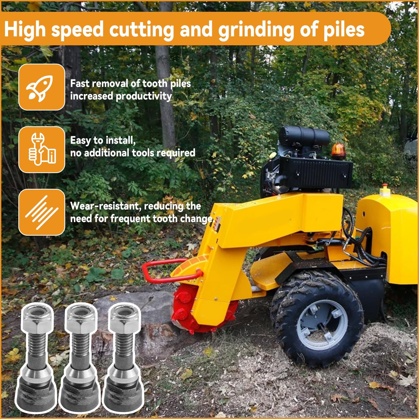 SYWAN Stump Grinder Teeth Compatible with 500 Aftermarket Replace Grinder Teeth For Stump Removal, 20pcs